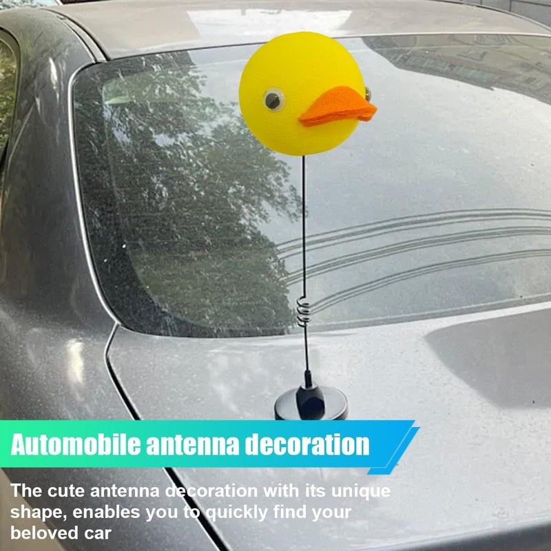 ZIMISI Cute Duck Car Antenna Topper, EVA Funny Auto Antenna Foam Ball, Easy to Find Car in The Parking Lot, Universal Vehicle Exterior Decoration Accessories for Car, Truck, SUV (Duck) - Image 4